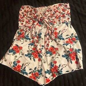 flowery tube top
